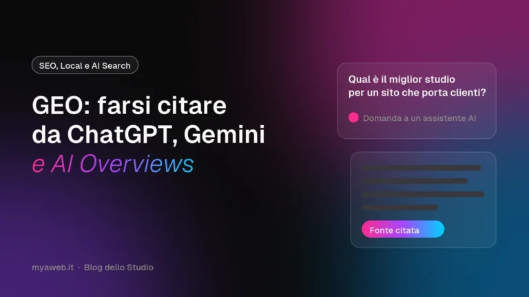 GEO, Generative Engine Optimization: farsi citare da ChatGPT, Gemini e AI Overviews