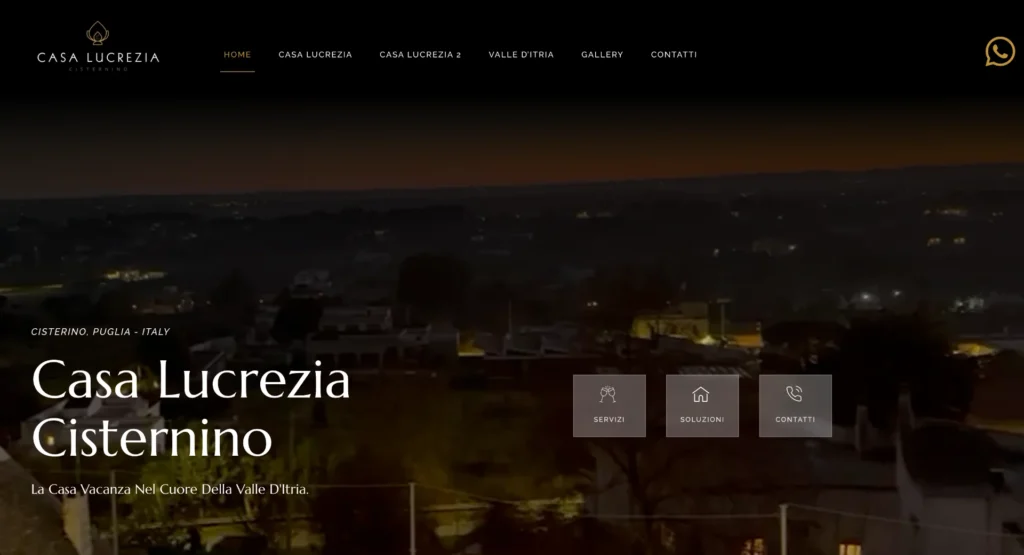 Case study luxury hospitality: sito Casa Lucrezia Cisternino realizzato da Myaweb