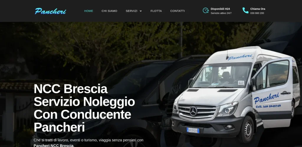 Case study NCC Brescia: sito Pancheri realizzato da Myaweb
